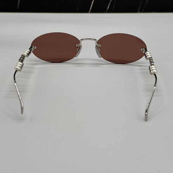 NEW GUCCI SUNGLASSES SILVER WOMEN OVAL EYEWEAR GUCCI GG1922S 002 main image 4